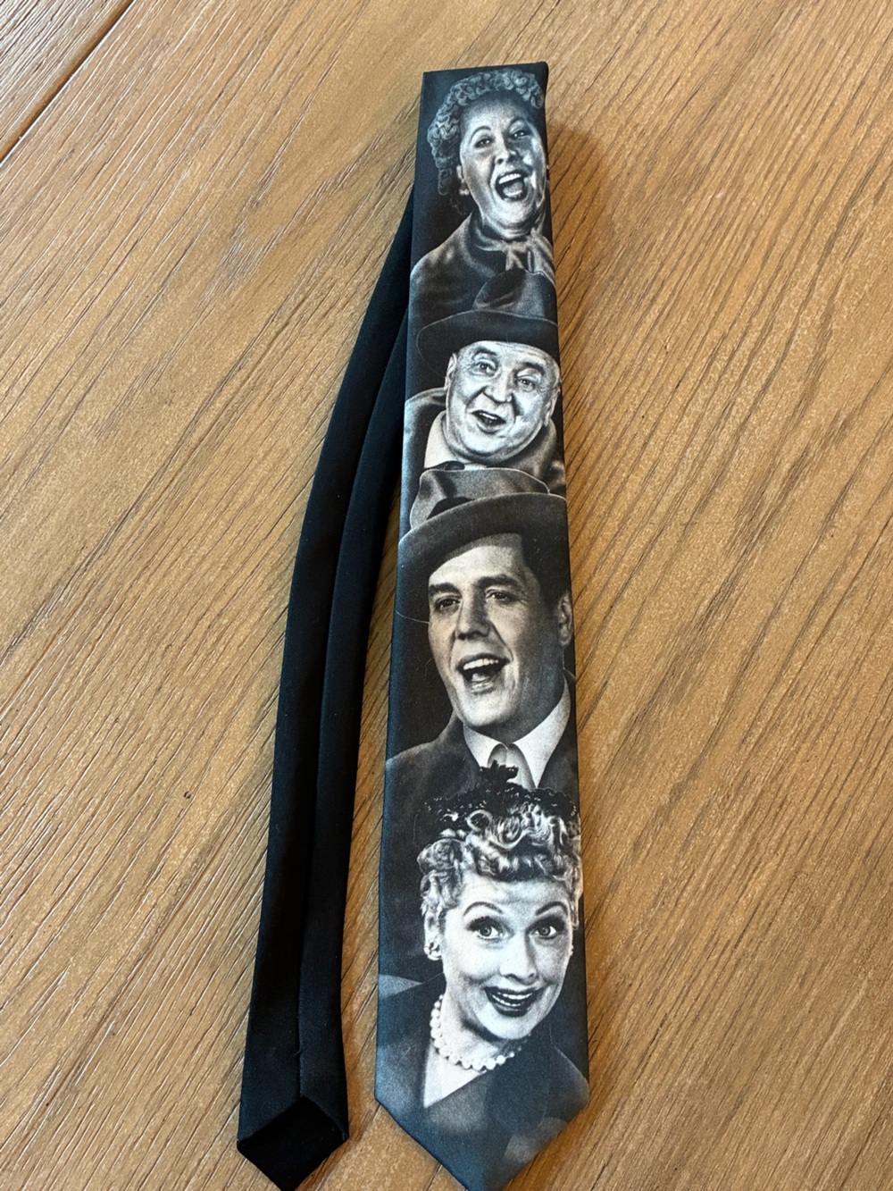 Ralph Marlin Black Novelty Face-Print Tie 0058
